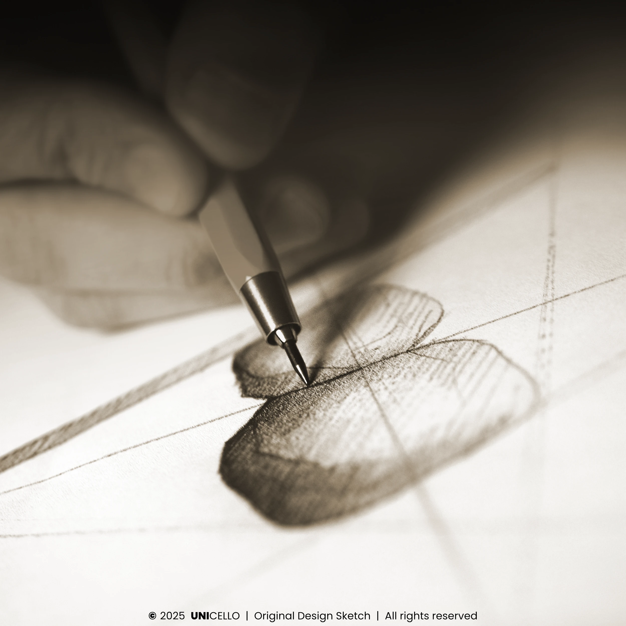 Studium formy stołu Terrano &ndash; autorski projekt Atelier UNICELLO