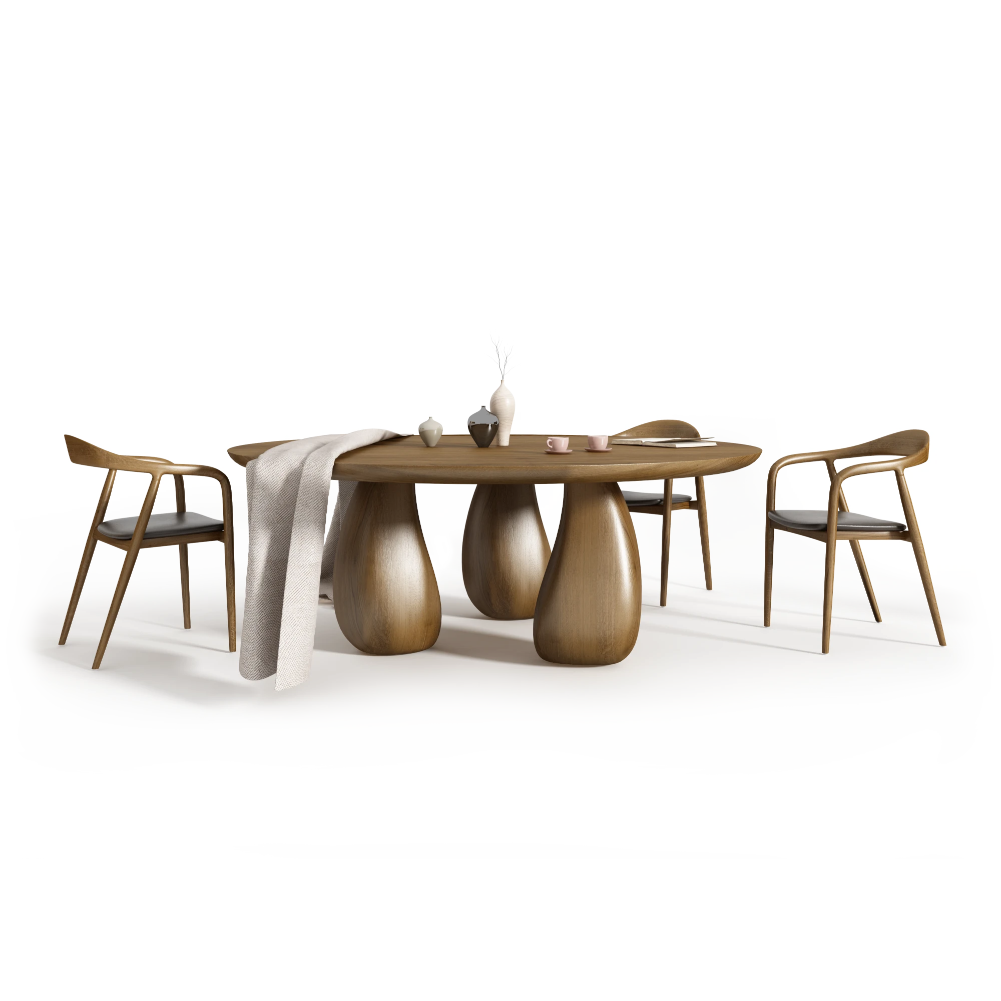 Kolekcja Fiume, którą tworzy stół i dedykowane krzesła